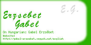 erzsebet gabel business card